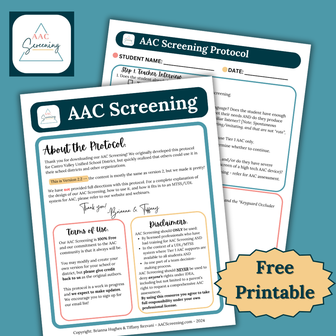 AAC screening protocol thumbnail with preview
